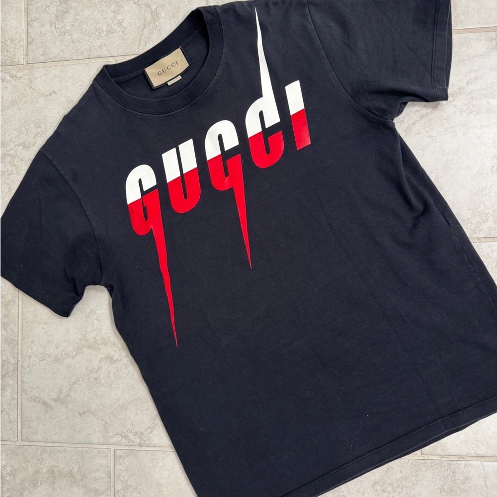 Gucci Black Graphic Tee Short Sleeve